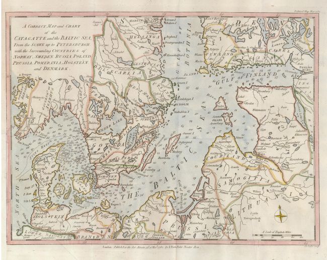 A Correct Map and Chart of the Catagatte and the Baltic Sea, from the Scawe up to Petersburgh