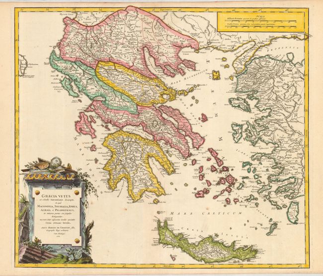 Graecia Vetus ex Schedis Sansonianis Desumpta in Qua Macedonia, Thessalia, Epiris, Achaia, et Peleponesus Creta Delineator Insula