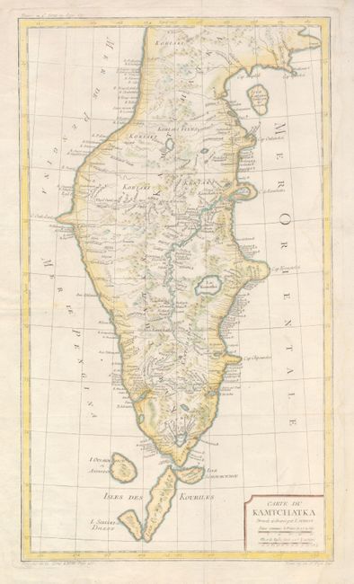 Carte du Kamtchatka Dressee et Gravee par Laurent