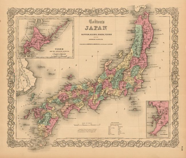 Colton's Japan Nippon, Kiusiu, Sikok, Yesso and the Japanese Kuriles.