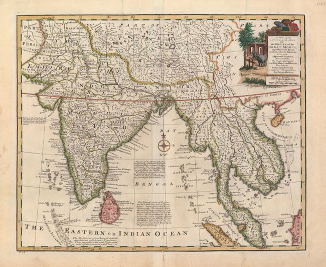 A New and Accurate Map of the Empire of the Great Mogul, together with India on Both Sides of the Ganges, and the Adjacent Countries