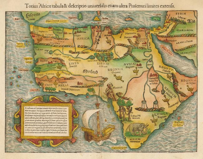 Totius Africae Tabula & descriptio Universalis etiam ultra Ptolemaei extensa