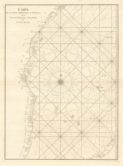 Carte de la Cote Orientale d'Afrique depuis l'Isle de Patte jusques a Mocambique, avec les Isles adjacentes