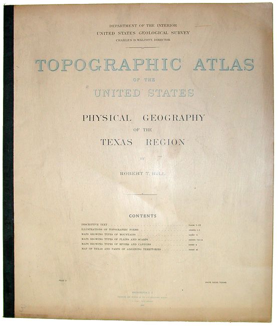 Topographic Atlas of the United States Physical Geography of the Texas Region