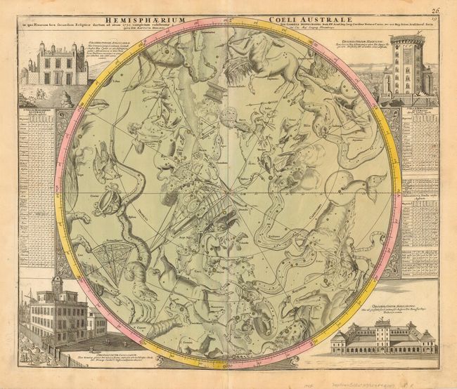 Hemisphaerium Coeli Australe in quo Fixarum loca Secundum Eclipticae Ductum ad Anum 1730