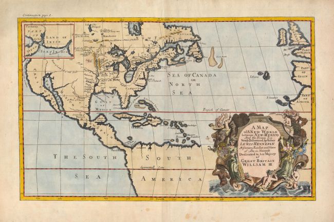 A Map of a New World between New Mexico and the Frozen Sea Newly Discovered by Father Lewis Hennepin