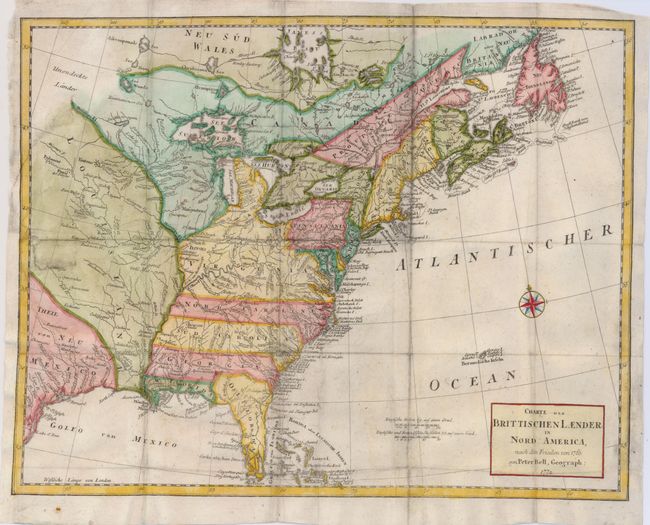 Charte der Brittischen Laender in Nord America, nach den Frieden von 1763