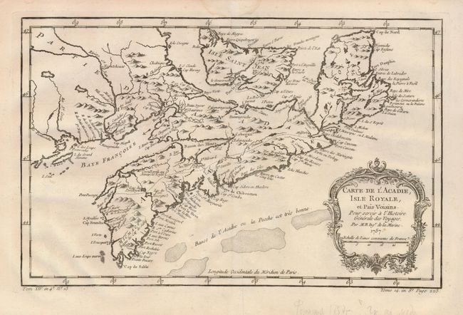 Carte de l'Acadie, Isle Royale et Pais Voisins