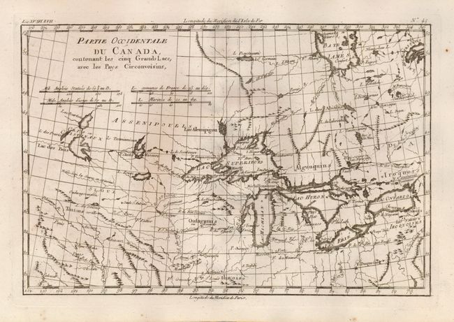 Partie Occidentale du Canada, contenant les cinq Grands Lacs, avec les Pays Circonvoisins