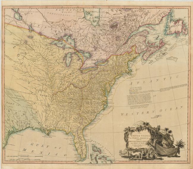 The United States of North America: with the British Territories and Those of Spain, according to the Treaty of 1784