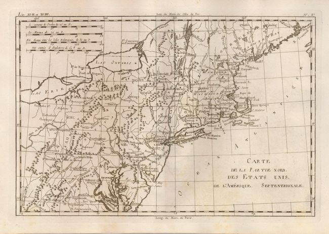 Carte de la Partie Nord des Etats Unis de l'Amerique Septentrionale