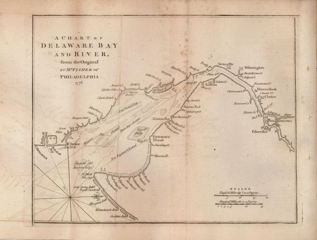 A Chart of Delaware Bay and River, from the Original by Mr. Fisher of Philadelphia.  1776