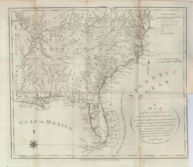 A Map of the States of Virginia, North Carolina, South Carolina and Georgia; Comprehending the Spanish Provinces of East and West Florida