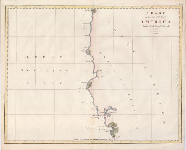 Chart of the North West Coast of America Explored by the Boussole & Astrolabe in 1786. 3d Sheet