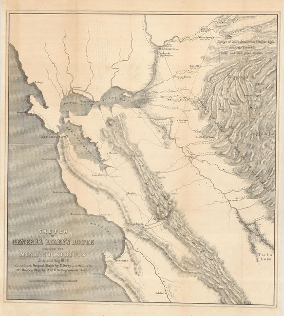 Sketch of General Riley's Route Through the Mining Districts July and Aug. 1849