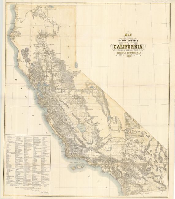 Map of Public Surveys in California to Accompany Report of Surveyor Gen'l.