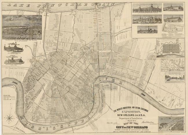 The World's Industrial and Cotton Centennial Exposition Plan No. 2 Map of the City of New Orleans Showing Location of Exposition Grounds