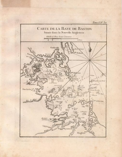 Carte de la Baye de Baston Situee dans la Nouvelle Angleterre