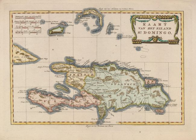 Kaart van het Eiland St. Domingo