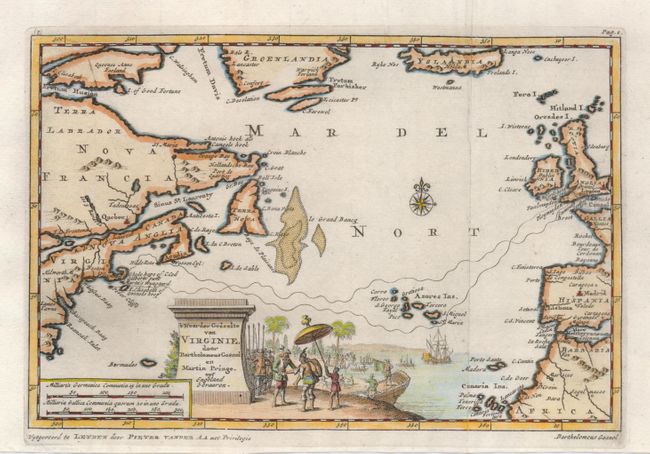 'T Noorder Gedeelte van Virginie, door Bartholomeus Gosnol en Martin Pringe uyt Engeland bevaaren