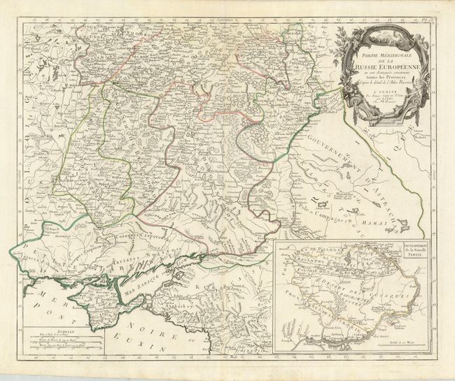 Partie Meridionale de la Russie Europeenne ou sont Distinguees Exactement Toutes les Provinces, d'apres le Detail de l'Atlas Russien