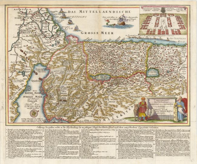 Delineatio und Beschreibung Palestinae oder des Gelobten Landes sammt der Kinder Israel 