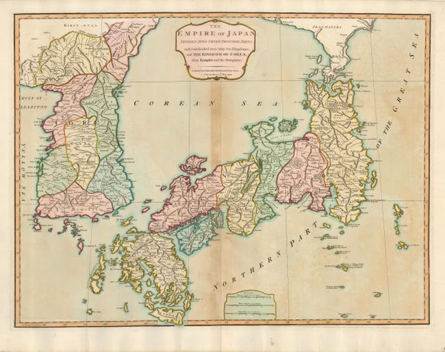 The Empire of Japan Divided into Seven Principal Parts and Subdivided into Sixty Six Kingdoms; with the Kingdom of Corea from Kemfrer and the Portuguese
