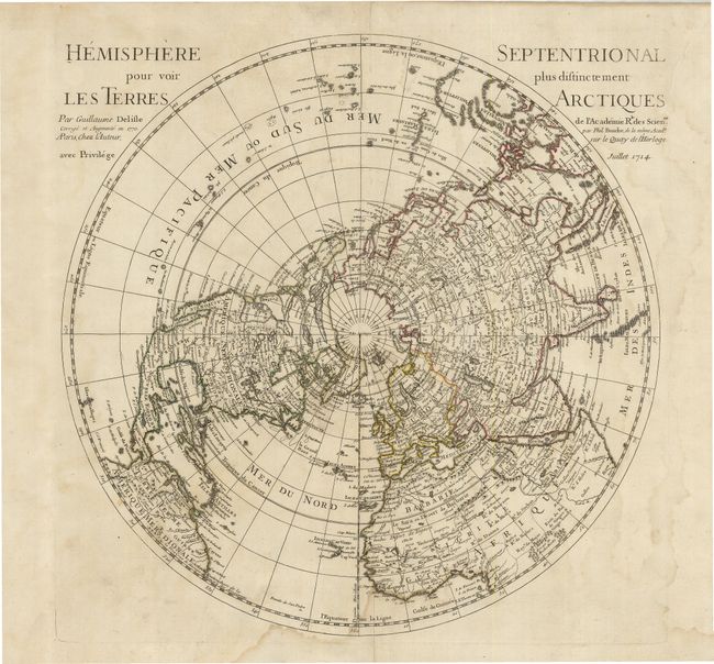 Hemisphere Septentrional pour voir plus distinctement les Terres Arctiques