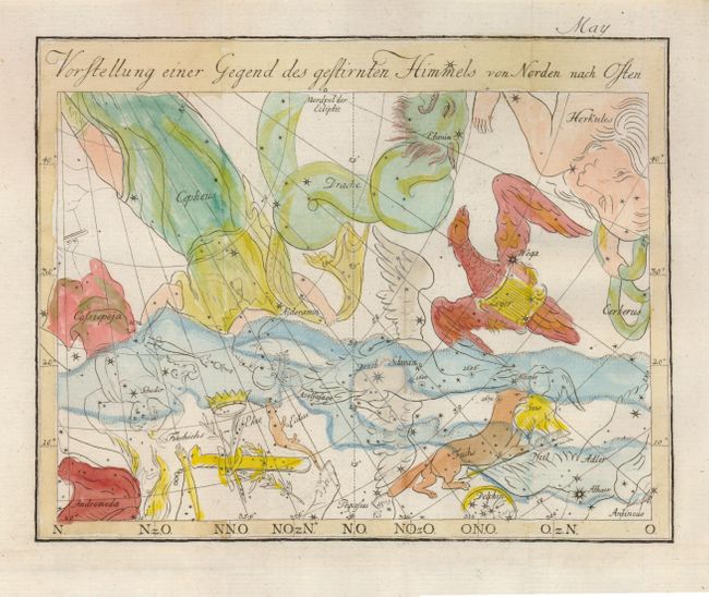 May - Vorstellung einer Gegend des Gestirnten Himmels von Norden nach Osten