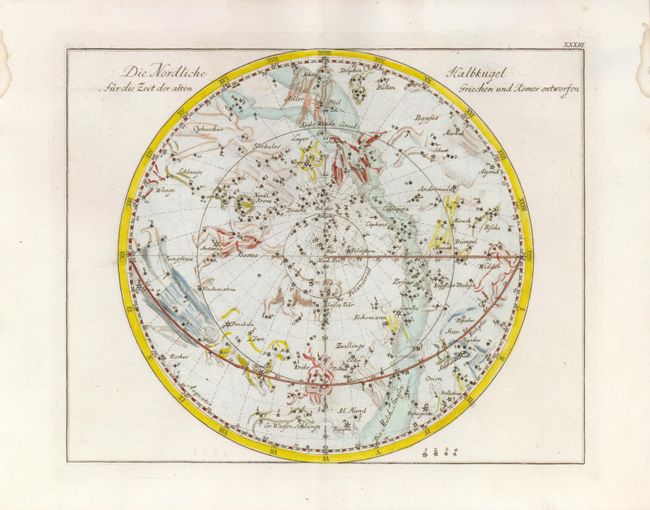 Die Nordliche Halbkugel sur die Zeit der alten Griechen und Romer Entworfen - Plate  XXXIII