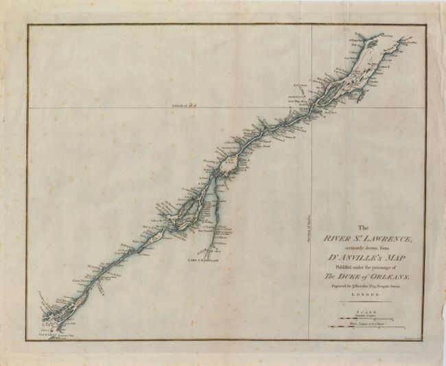 The River St. Lawrence,  Accurately Drawn from d'Anville's Map Publish'd under the Patronage of the Duke of Orleans