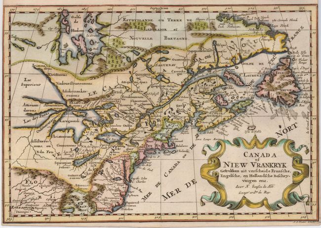 Canada of Niew Vrankryk Getrokken uit verscheide  Fransche, Engelsche, en Hollandsche Beschryvingen enz.