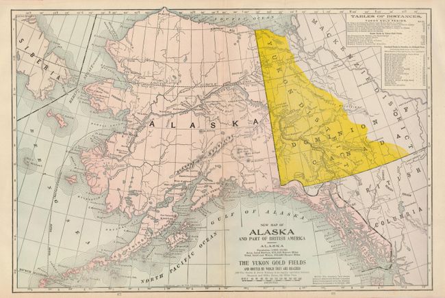 New Map of Alaska and Part of British AmericaThe Yukon Gold Fields and Routes by Which They are Reached
