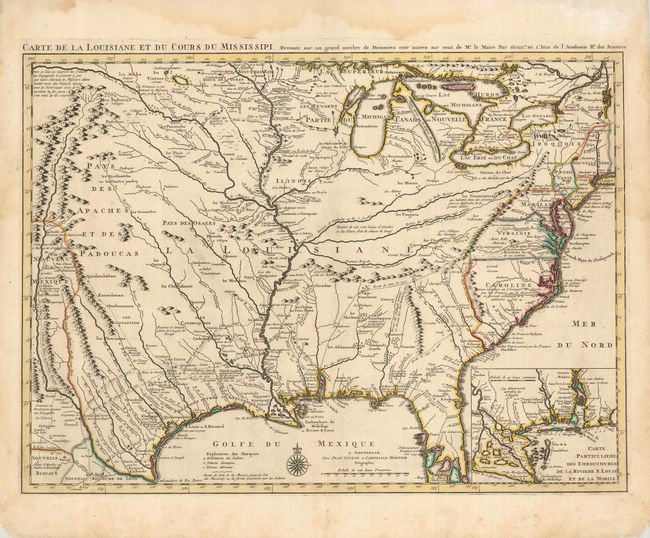 Carte de la Louisiane et du Cours du Mississipi Dressee sur un Grande Nombre de Memoirs entr'autres sur Ceux de Mr. le Maire