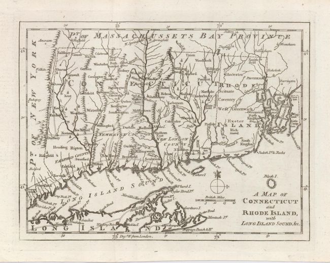 A Map of Connecticut and Rhode Island with Long Island Sound, &c.