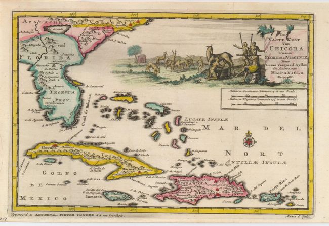 De Vaste Kust van Chicora Tussen Florida en Virginie, door Lucas Vasques d'Ayllan en Andere, van Hispaniola.