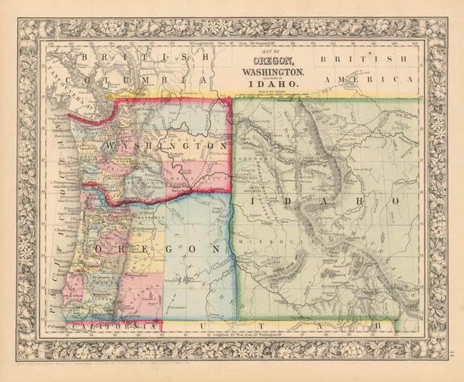 Map of Oregon, Washington, and Part of Idaho