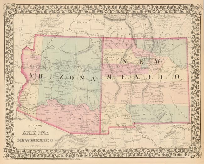 County Map of Arizona and New Mexico [verso] County Map of Utah and Nevada