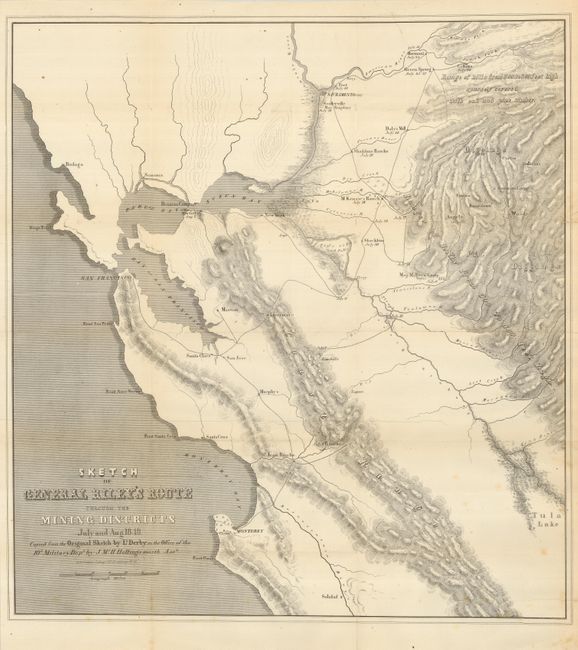 Sketch of General Riley's Route Through the Mining Districts July and Aug. 1849