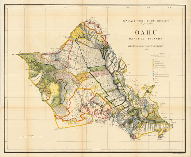 Hawaii Territory Survey - Oahu Hawaiian Islands