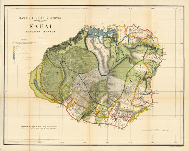 Hawaii Territory Survey - Kauai Hawaiian Islands