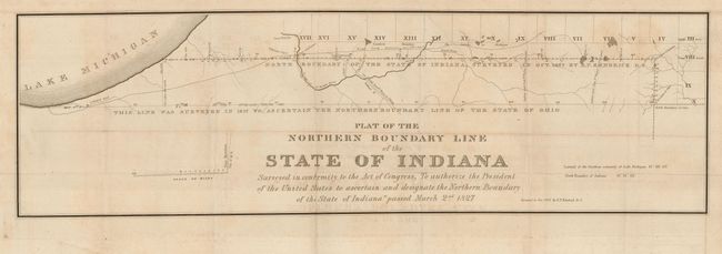 Plat of the Northern Boundary Line of the State of Indiana