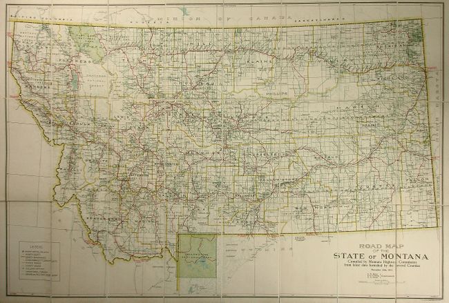Road Map of the State of Montana Compiled by Montana Highway Commission from Latest Data Furnished by the Several Counties