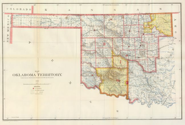 Map of Oklahoma Territory