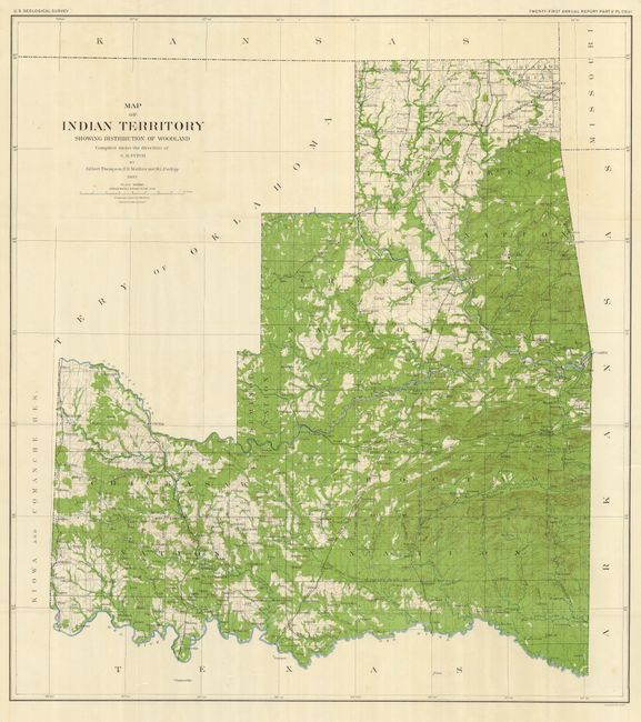 Map of Indian Territory Showing the Distribution of Woodland