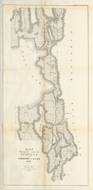 Map Showing the Extent of Surveys in the Territory of Utah 1856 [and]  Map of the Great Salt Lake and Adjacent Country in the State of Utah  by C. Mostyn-Owen C.E.