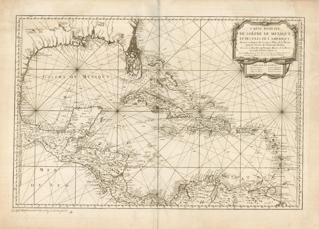 Carte Reduite du Golphe du Mexique et des Isles de l'Amerique Dressee au Depost des Cartes et Plans de la Marine 