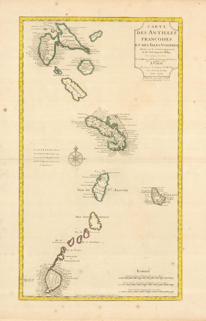Carte des Antilles Francoises et des Isles Voisines