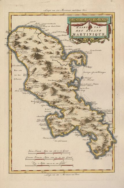 Kaart van het Eiland Martinique
