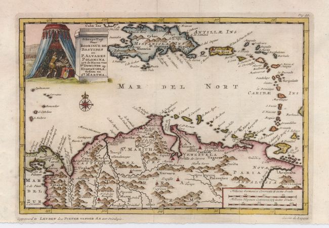 Scheeps-Togt door Rodrigu de Bastides en P. Alvares Polomina Uyt de Haven van St. Domingo op Hispaniola, Gedaan na St. Martha